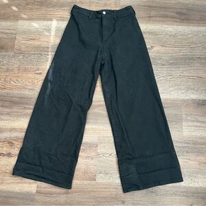 Universal Thread High-Rise Sailor Wide Leg Ankle Jeans - Black Size 6
